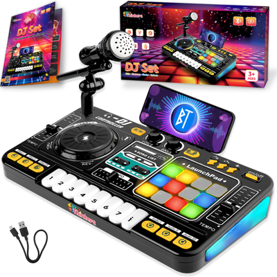 Set DJ pour enfants avec Bluetooth et microphone - Rechargeable