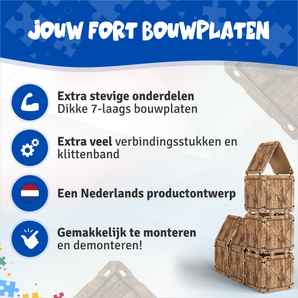 Fort Byggeplader Sæt - Legehus Byggesæt - Byg et fort